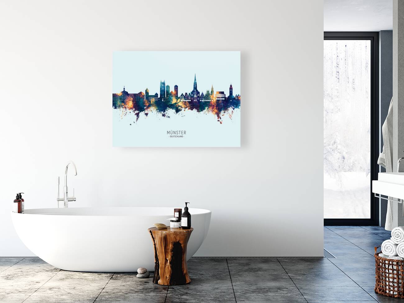 Munster Germany Skyline Reproduction