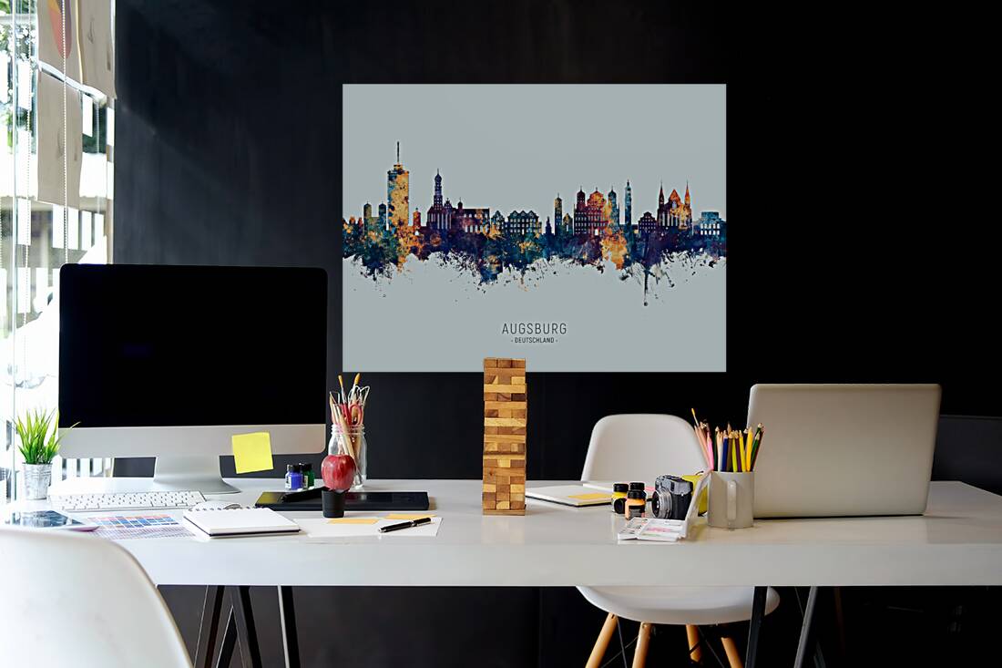 Augsburg Germany Skyline Reproduction