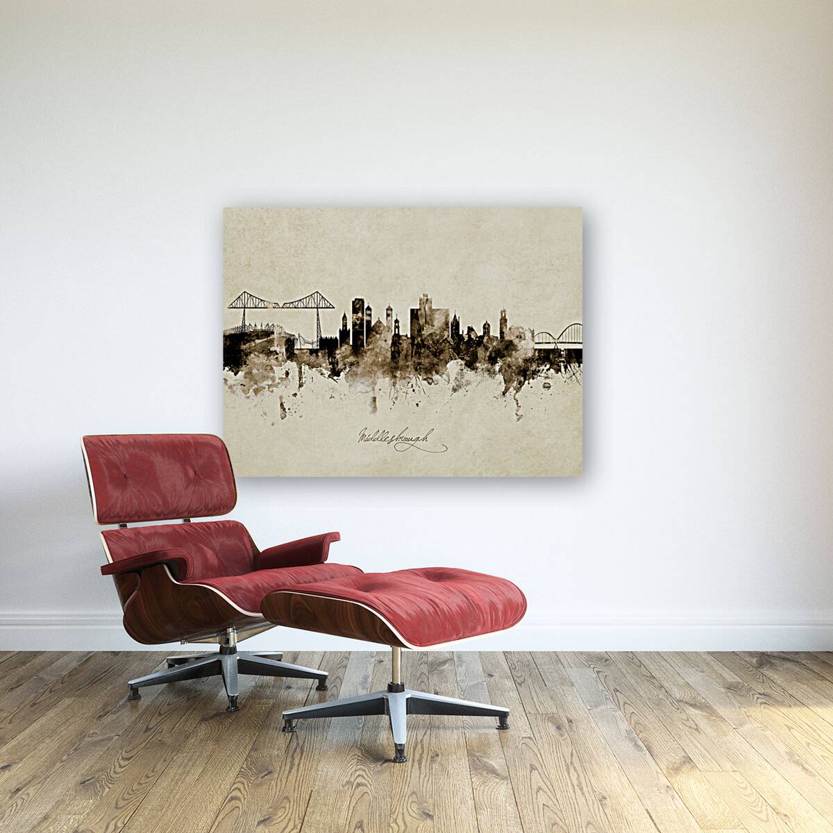 Middlesbrough England Skyline Reproduction