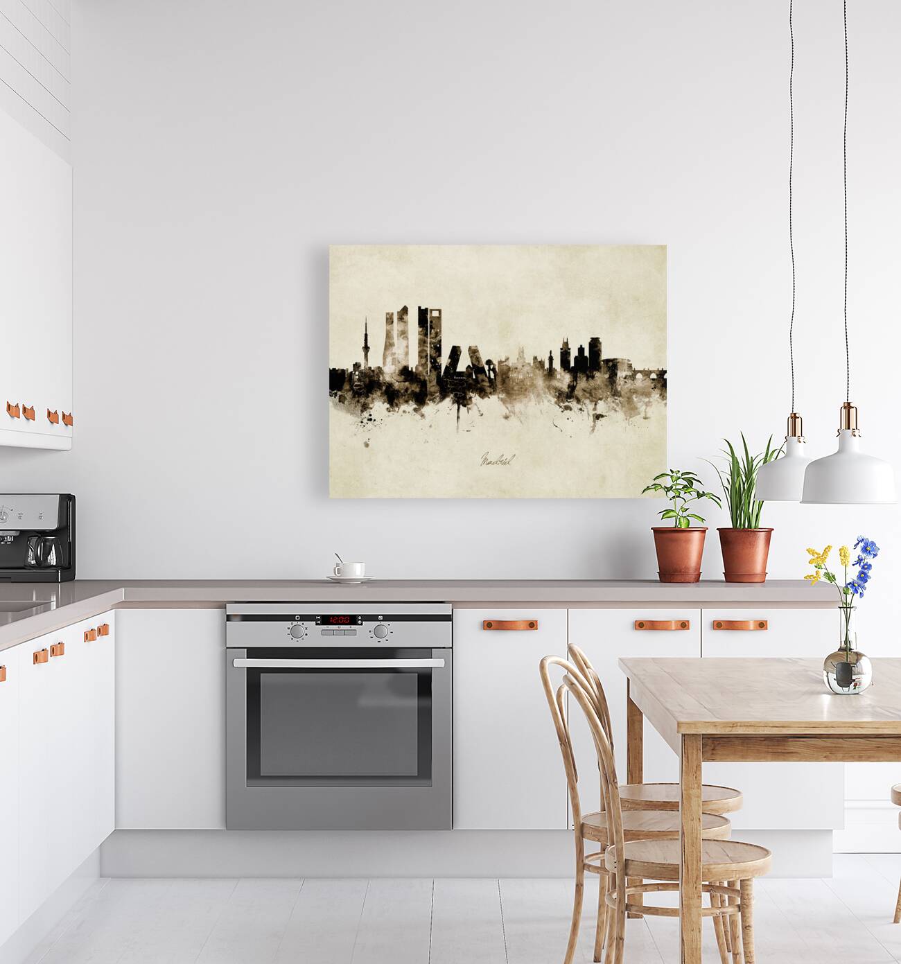 Madrid Spain Skyline Reproduction