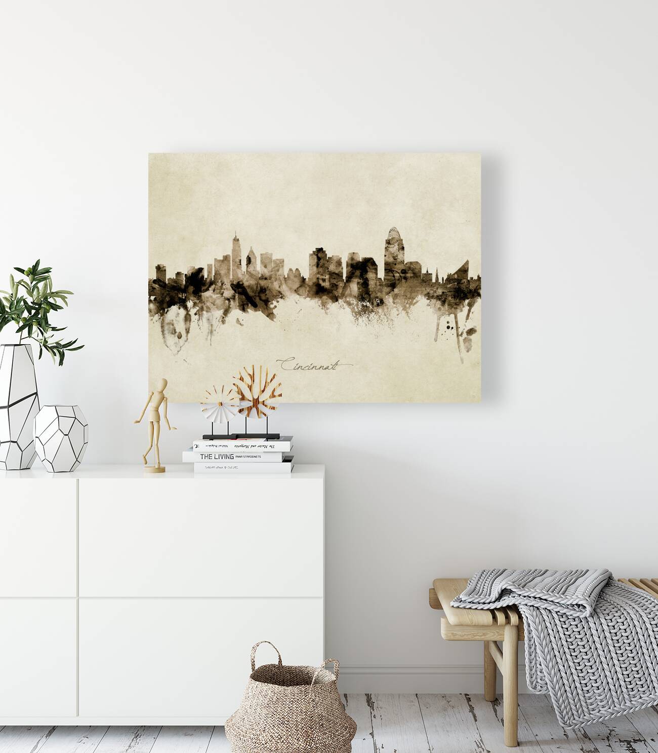 Cincinnati Ohio Skyline Reproduction