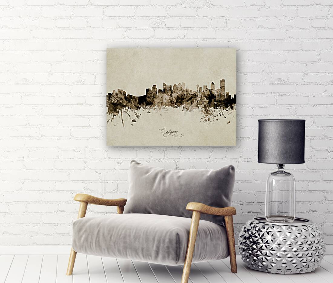 Calgary Canada Skyline Reproduction