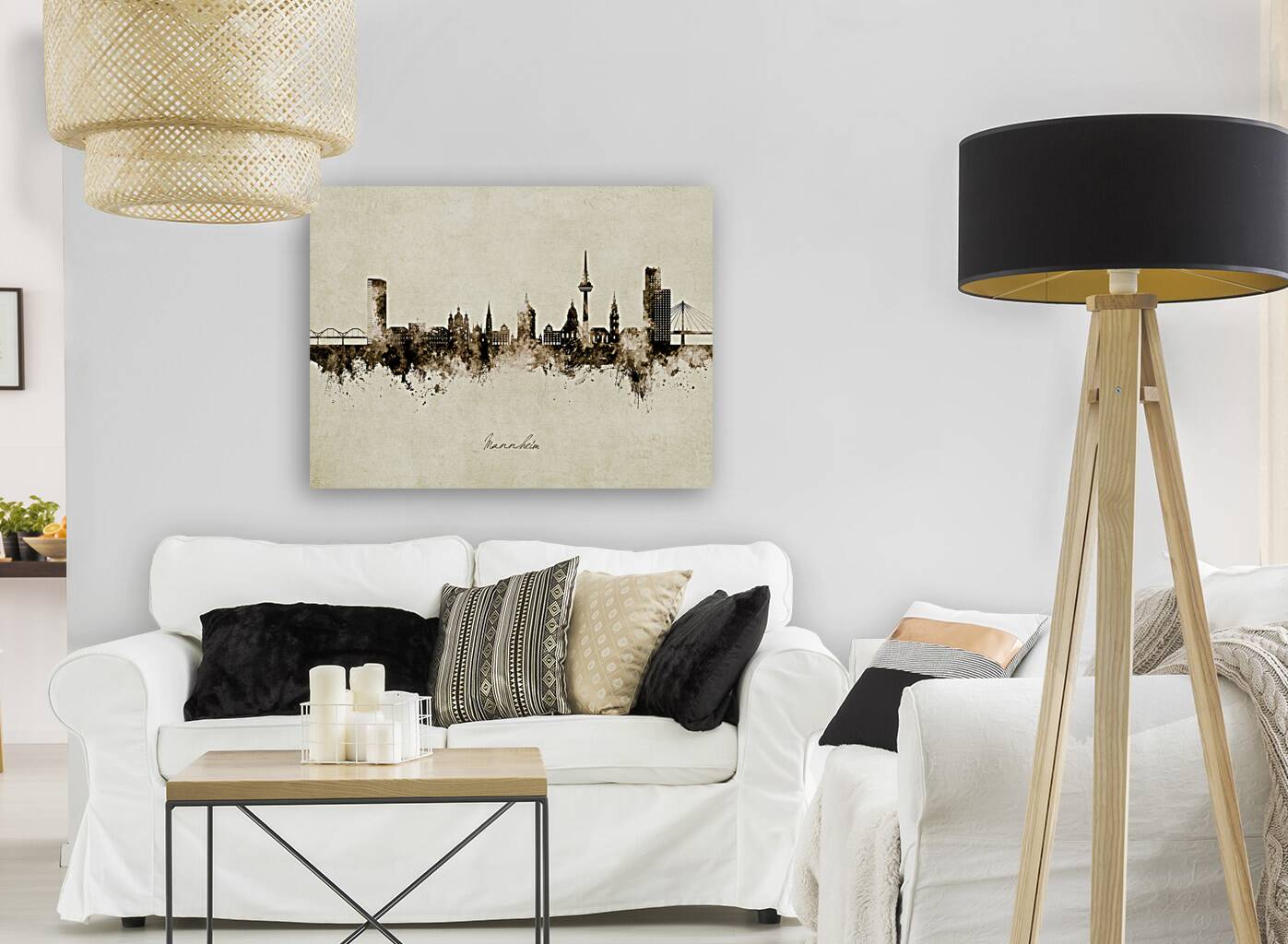 Mannheim Germany Skyline Reproduction