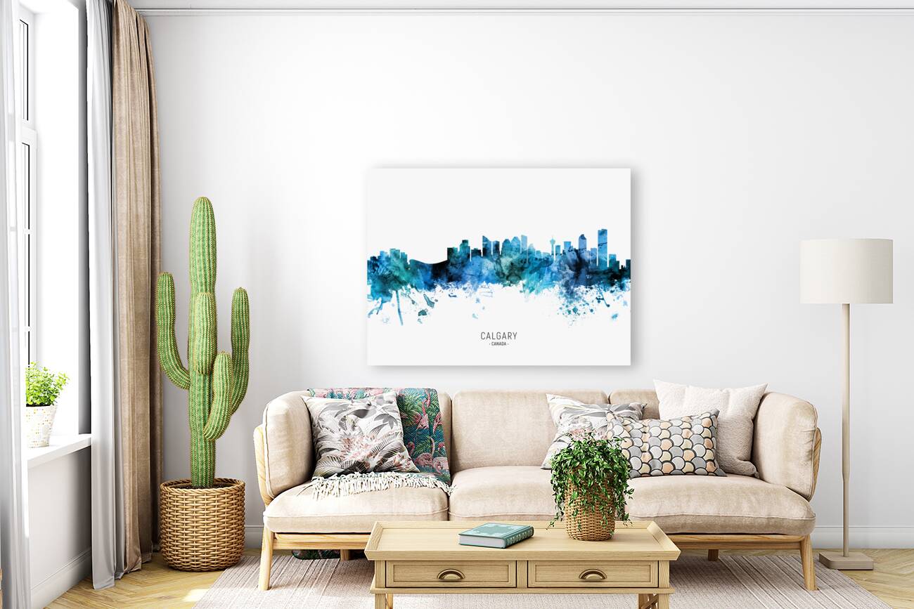 Calgary Canada Skyline Reproduction