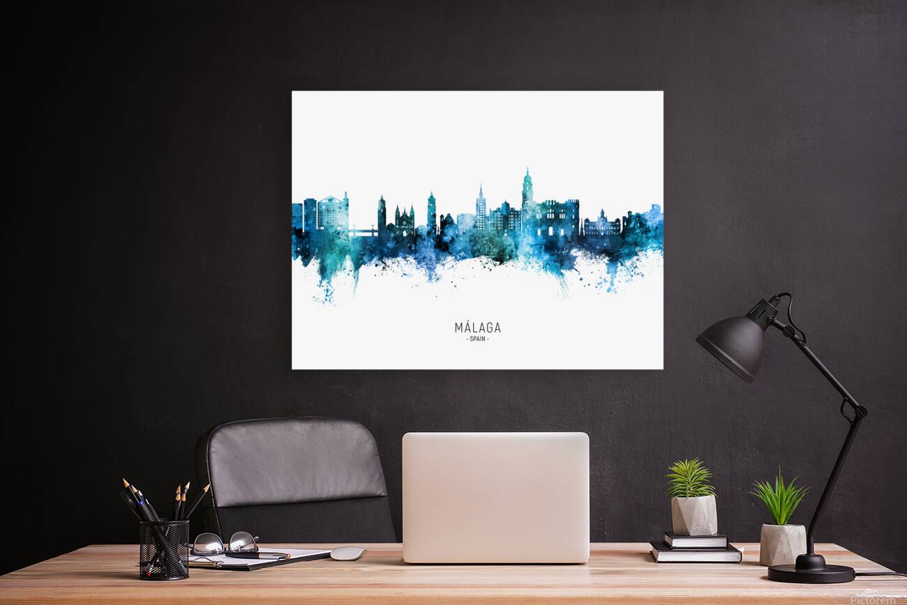 Malaga Spain Skyline Reproduction