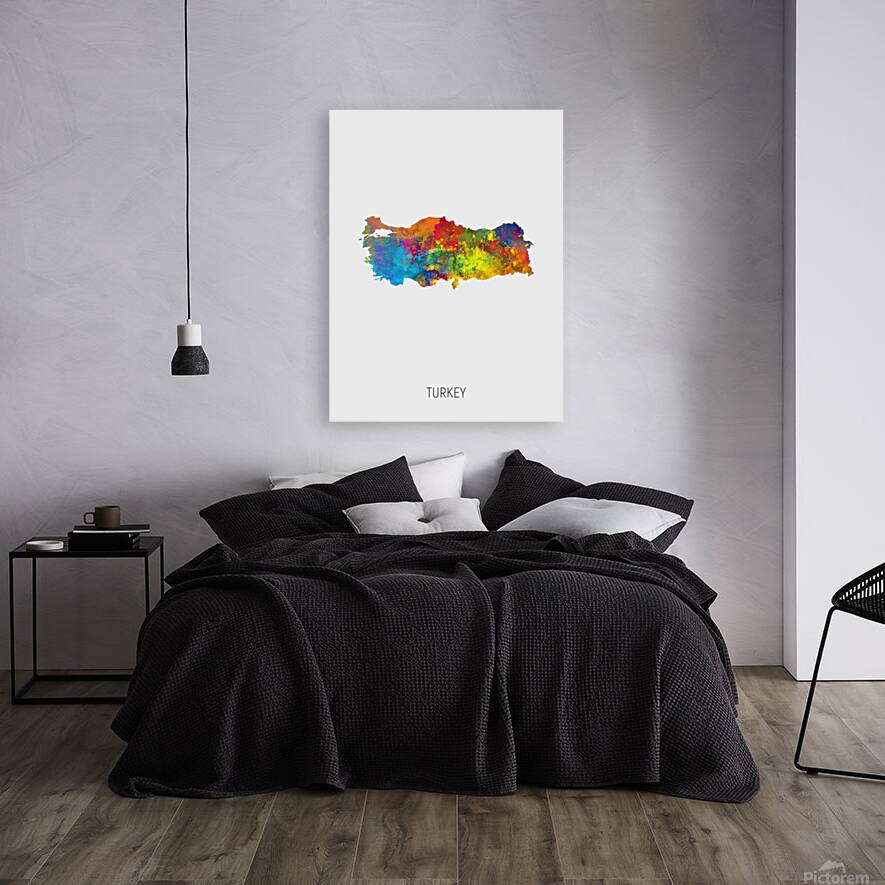 Turkey Watercolor Map Reproduction