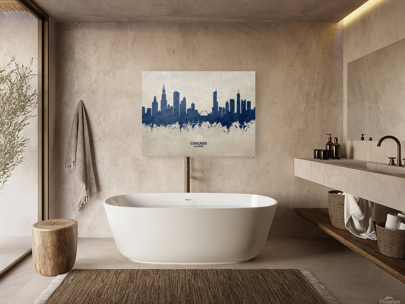 Chicago Illinois Skyline Reproduction
