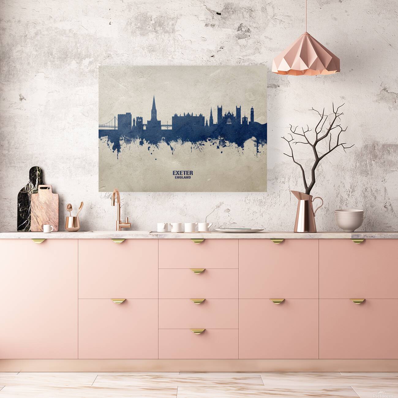 Exeter England Skyline Reproduction