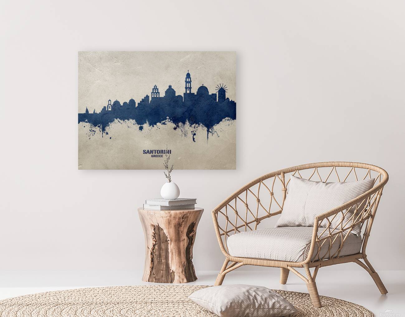 Santorini Skyline Reproduction