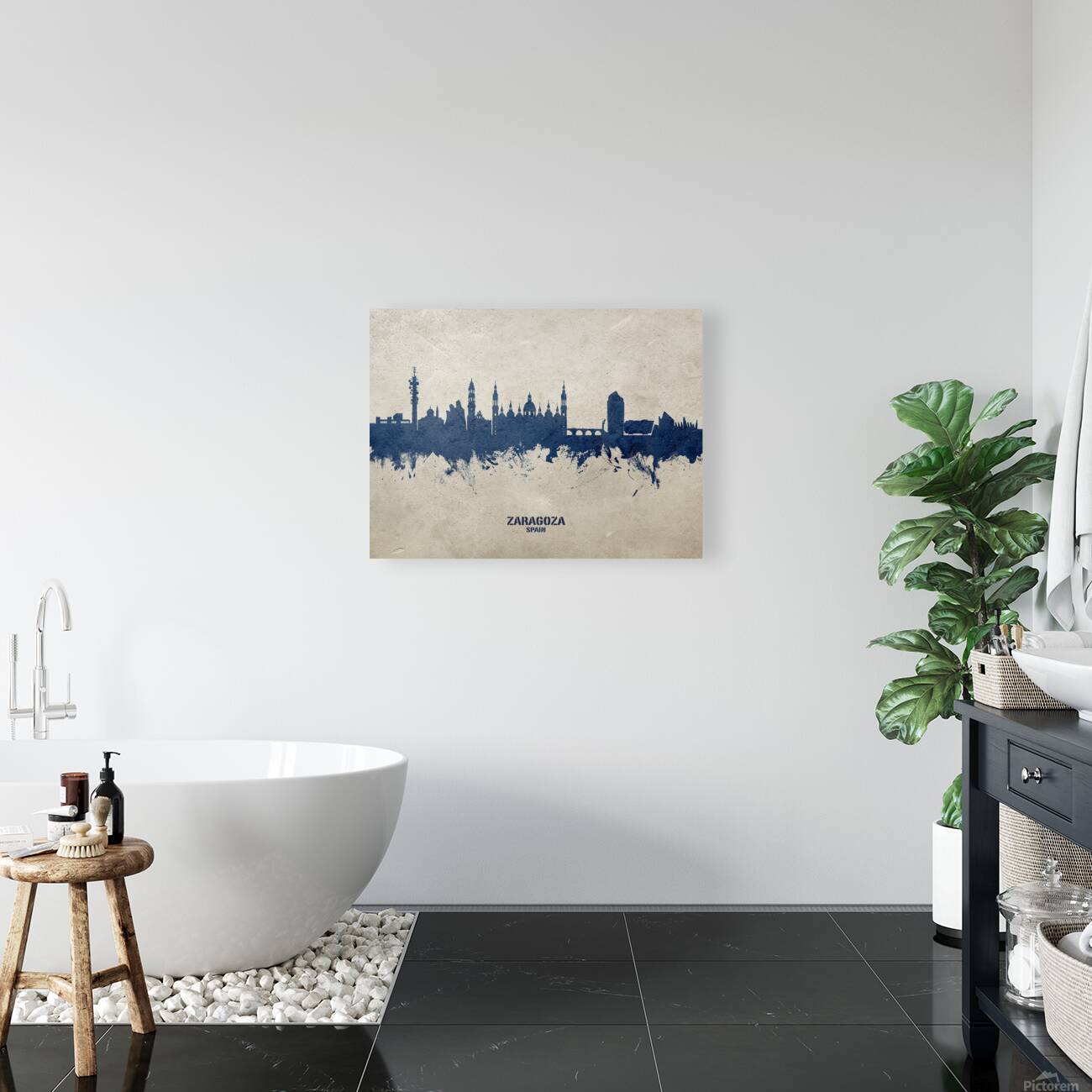Zaragoza Spain Skyline Reproduction