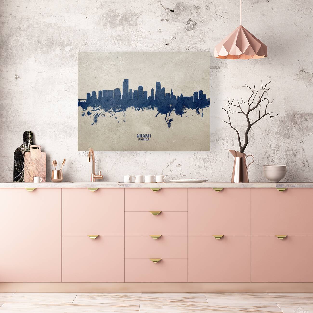 Miami Florida Skyline Reproduction