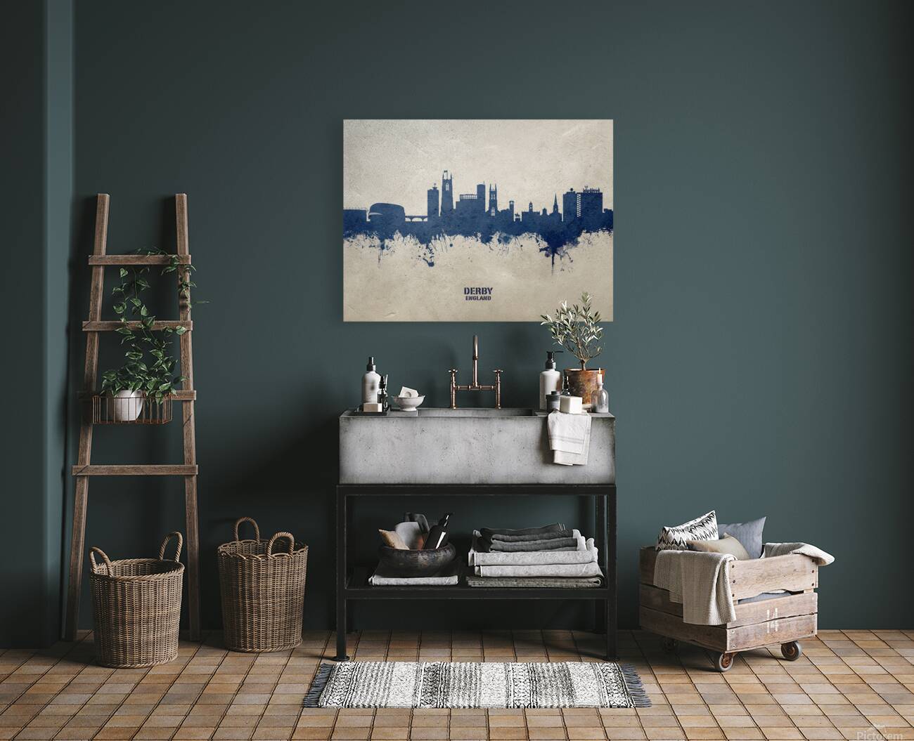 Derby England Skyline Reproduction