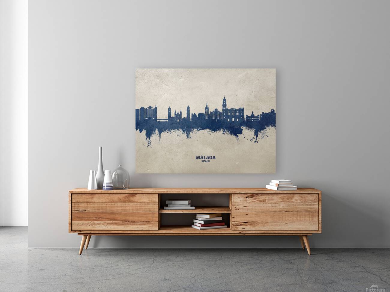 Malaga Spain Skyline Reproduction
