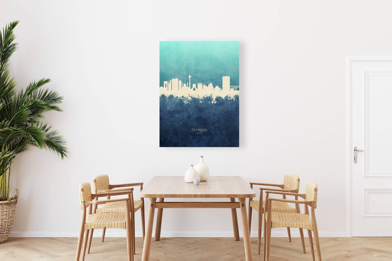 Tehran Iran Skyline Reproduction