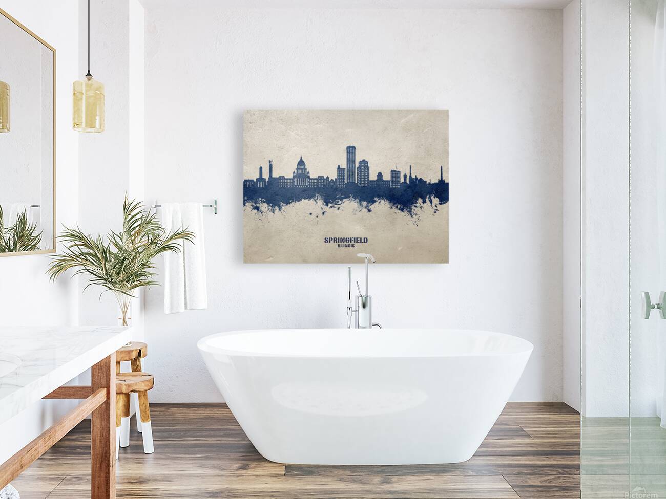 Springfield Illinois Skyline Reproduction