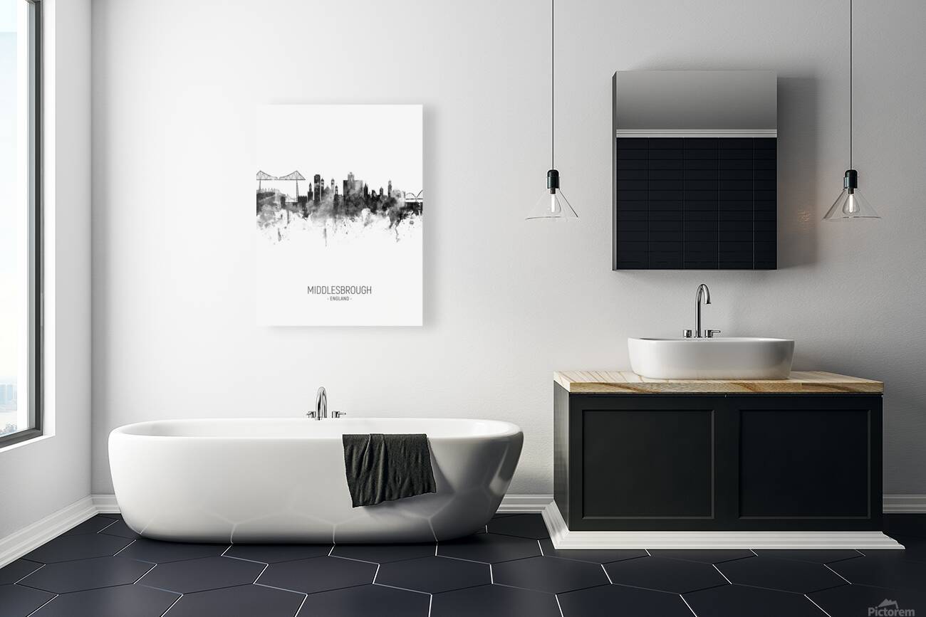 Middlesbrough England Skyline Reproduction