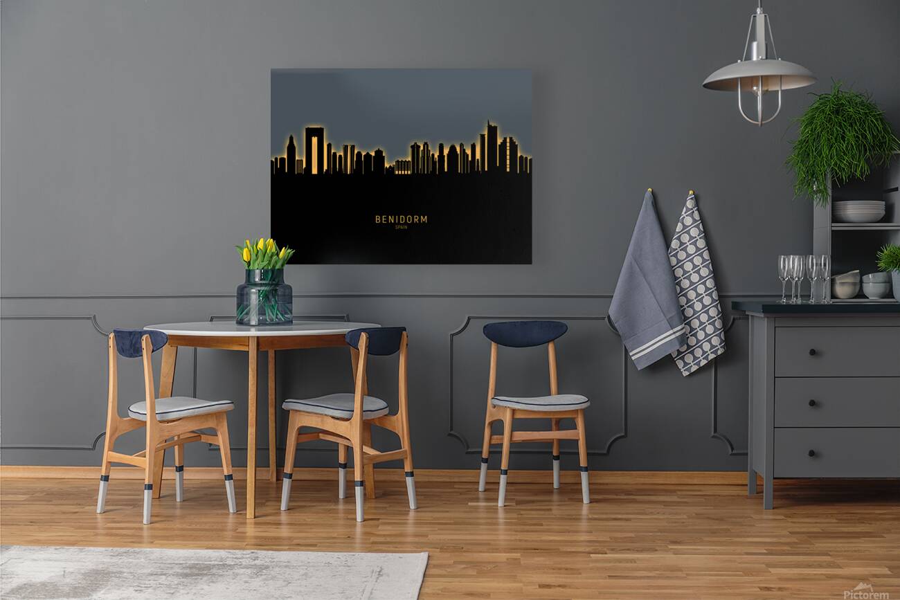 Benidorm Spain Skyline Reproduction