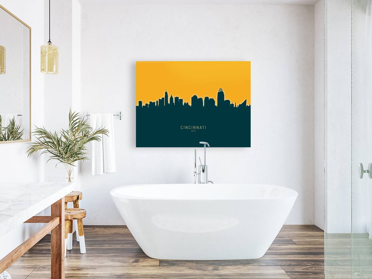Cincinnati Ohio Skyline Reproduction