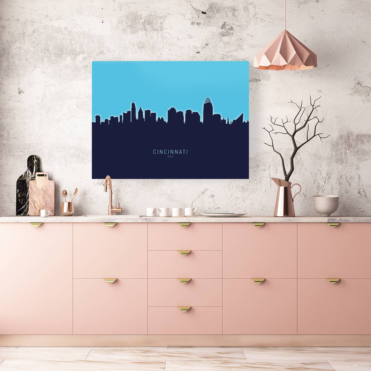 Cincinnati Ohio Skyline Reproduction