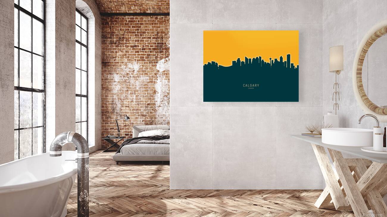 Calgary Canada Skyline Reproduction