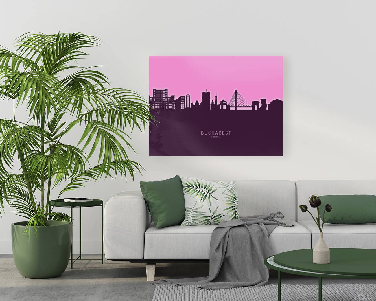 Bucharest Romania Skyline Reproduction