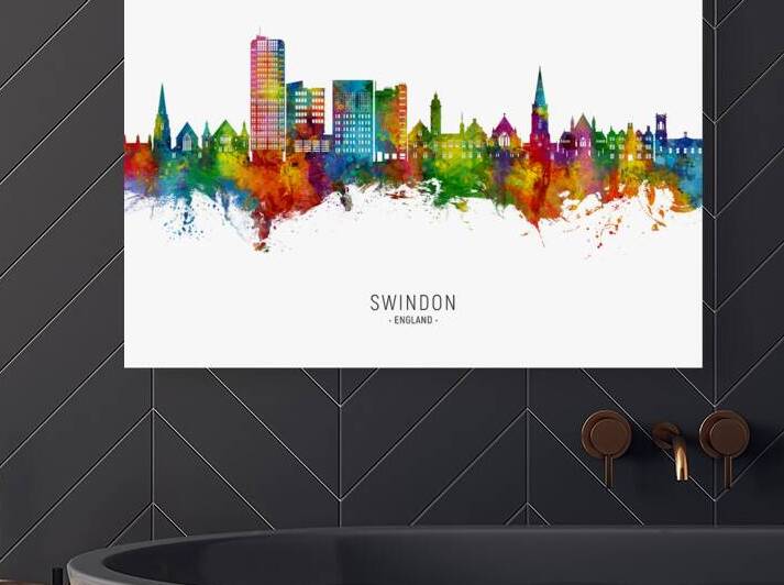 Swindon England Skyline by Michael Tompsett
