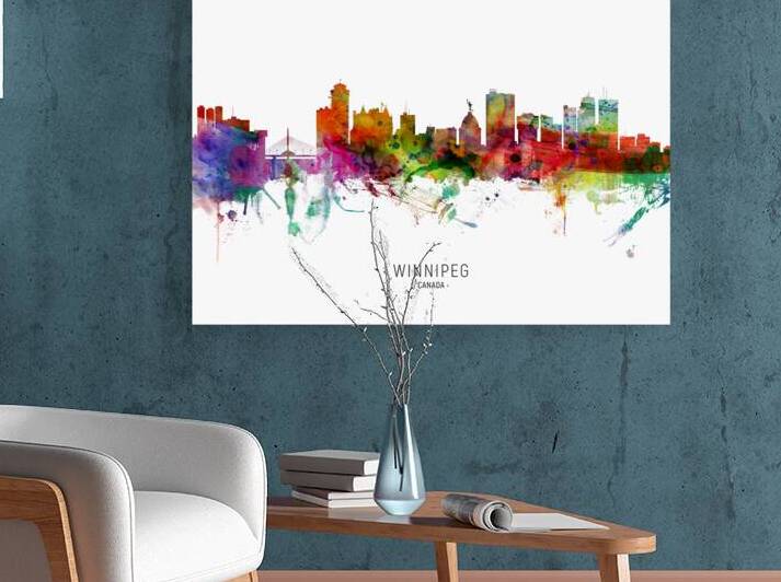 Winnipeg Canada Skyline by Michael Tompsett