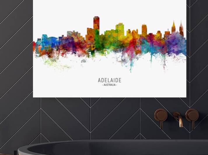 Adelaide Australia Skyline by Michael Tompsett