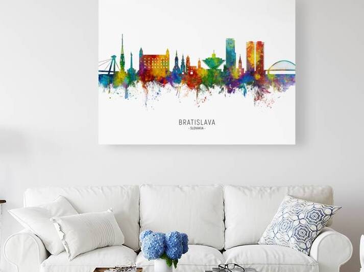 Bratislava Slovakia Skyline by Michael Tompsett