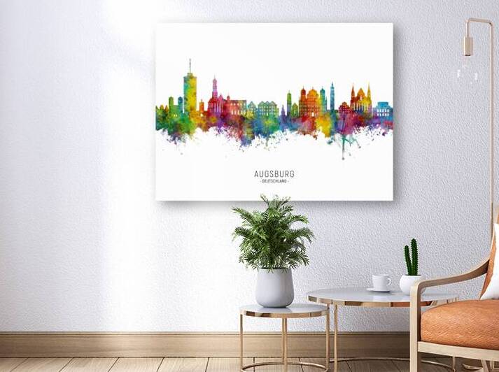 Augsburg Germany Skyline Reproduction
