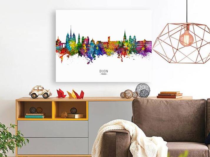 Dijon France Skyline by Michael Tompsett