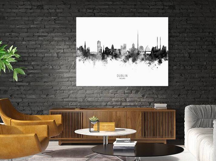 Dublin Ireland Skyline by Michael Tompsett