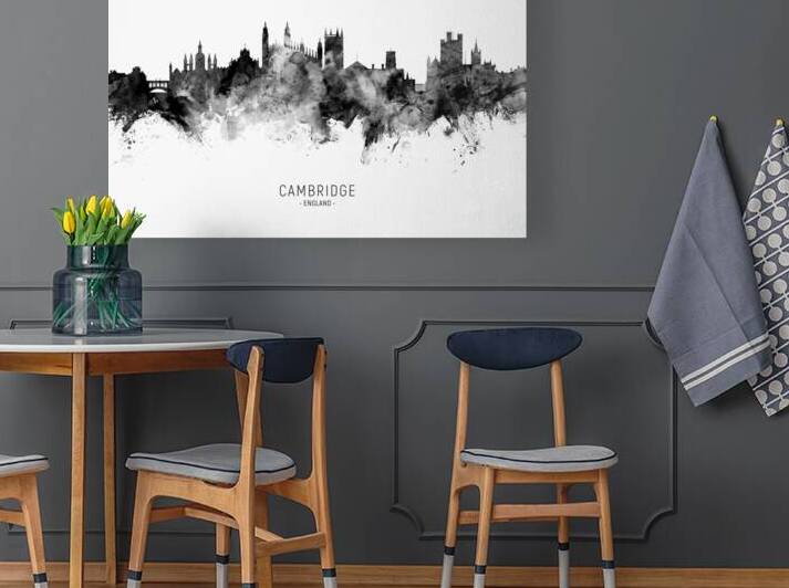 Cambridge England Skyline by Michael Tompsett