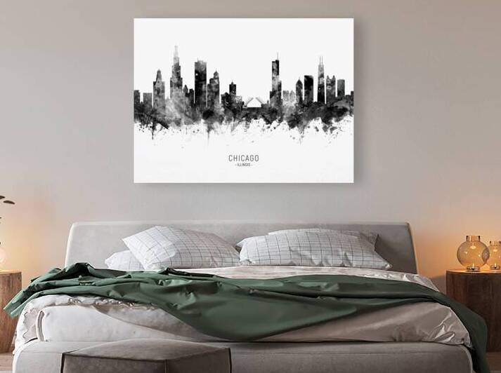Chicago Illinois Skyline Reproduction