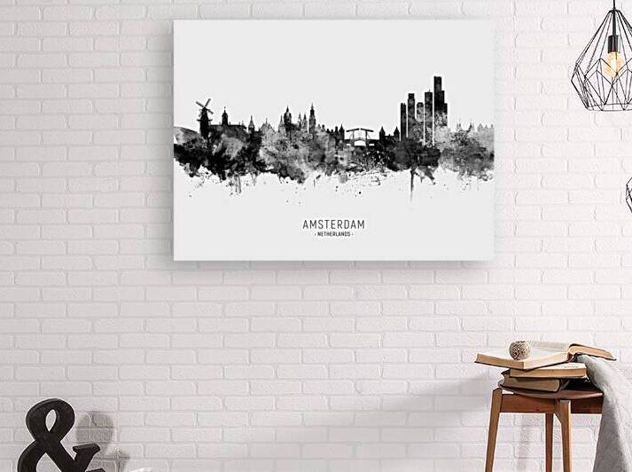 Amsterdam The Netherlands Skyline by Michael Tompsett