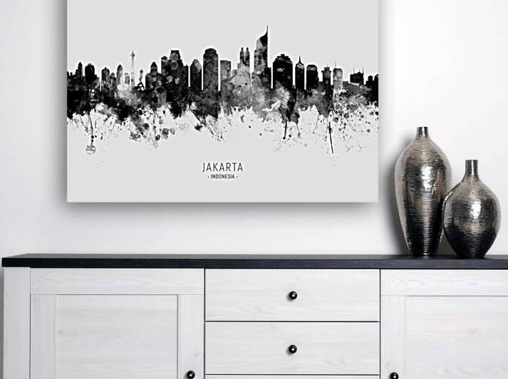 Jakarta Skyline Indonesia by Michael Tompsett