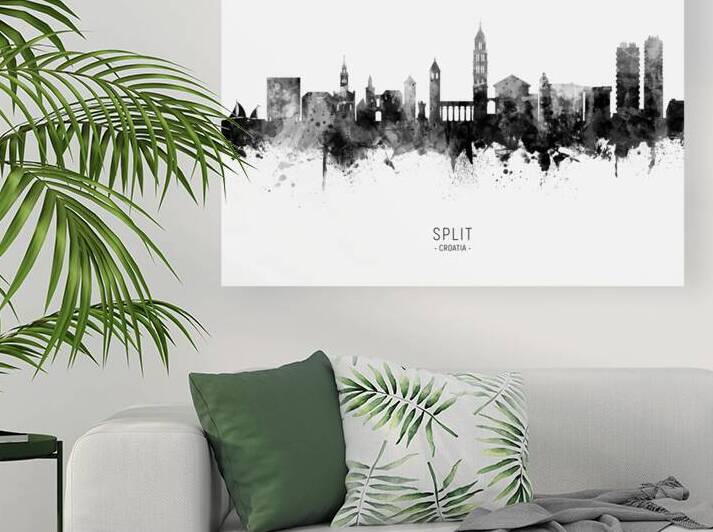 Split Croatia Skyline by Michael Tompsett