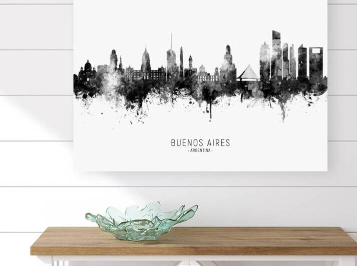 Buenos Aires Argentina Skyline by Michael Tompsett