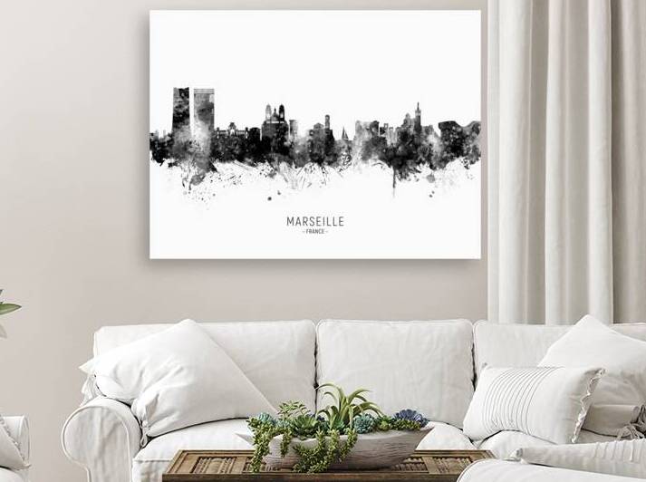 Marseille France Skyline by Michael Tompsett