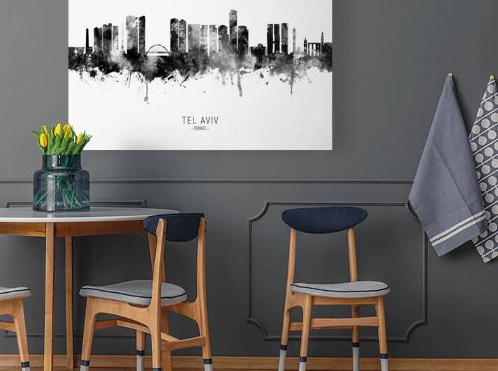 Tel Aviv Israel Skyline by Michael Tompsett
