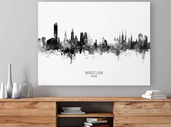 Wroclaw Poland Skyline by Michael Tompsett