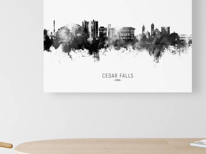 Cedar Falls Iowa Skyline by Michael Tompsett