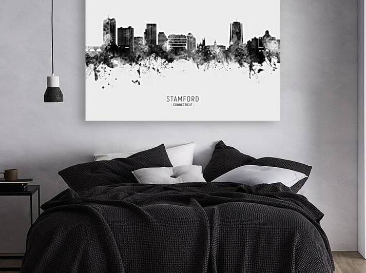 Stamford Connecticut Skyline by Michael Tompsett