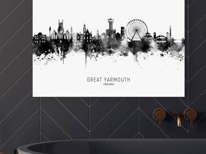 Great Yarmouth England Skyline by Michael Tompsett