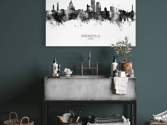 Springfield Illinois Skyline by Michael Tompsett