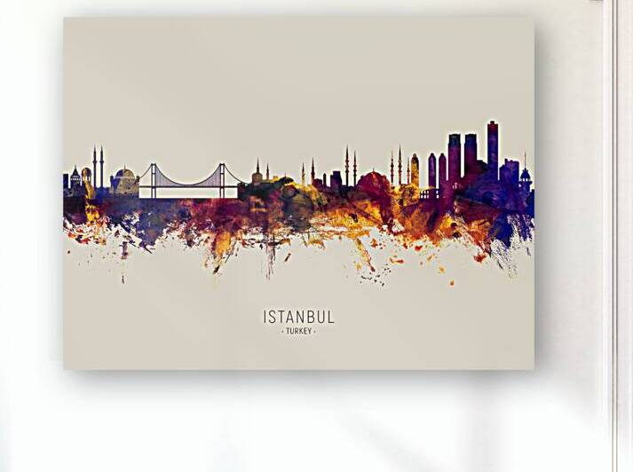 Istanbul Turkey Skyline by Michael Tompsett