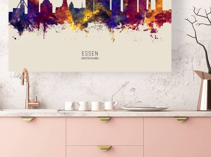 Essen Germany Skyline by Michael Tompsett