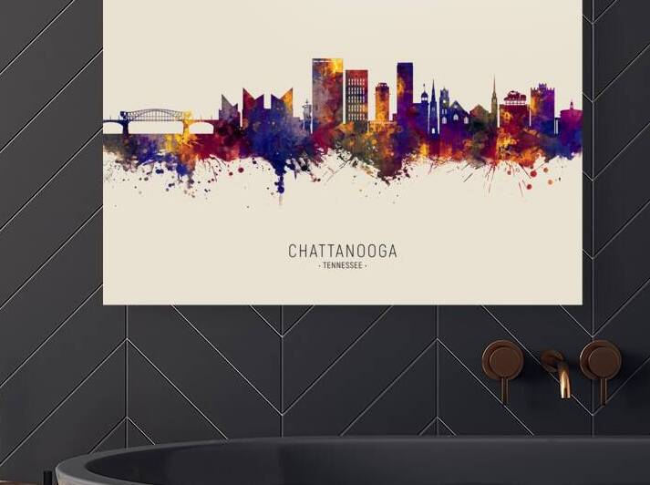 Chattanooga Tennessee Skyline by Michael Tompsett
