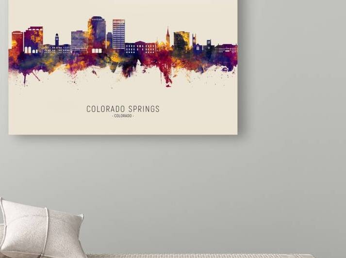 Colorado Springs Colorado Skyline by Michael Tompsett