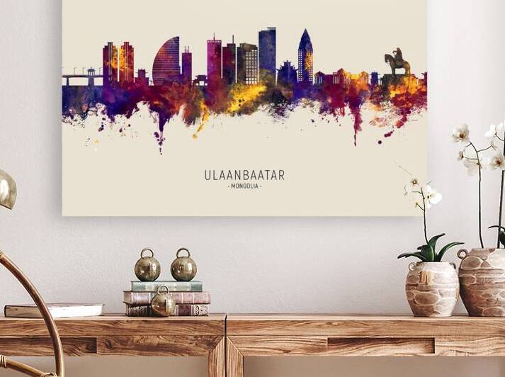 Ulaanbaatar Mongolia Skyline by Michael Tompsett